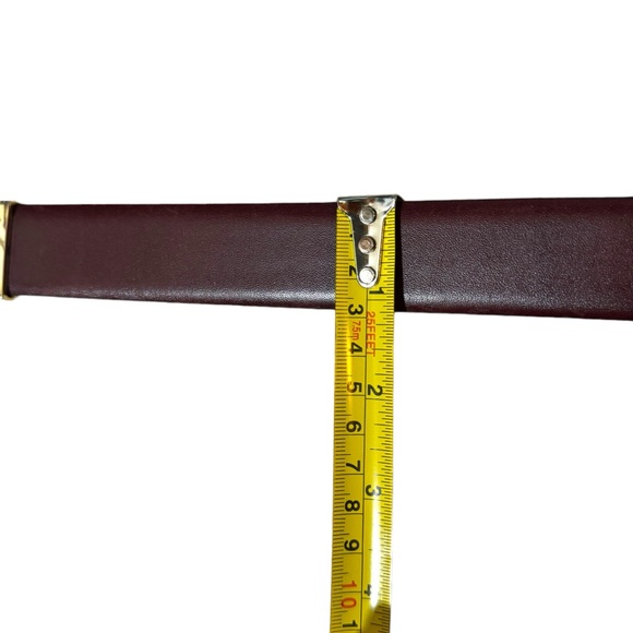 Geoffrey Beene leather belt Reversible Smooth 44 Italy Brown Gold Silver - Picture 6 of 11